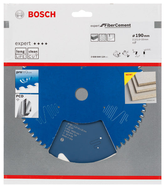 Bosch Cirkelzaagblad Expert Fiber Cement 190x20x2,2/1,6mm 4T - 2608644124