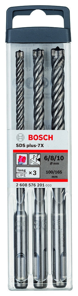 Bosch Expert 3-Delige Set SDS Plus-7X 6 8 10mm - 2608900196