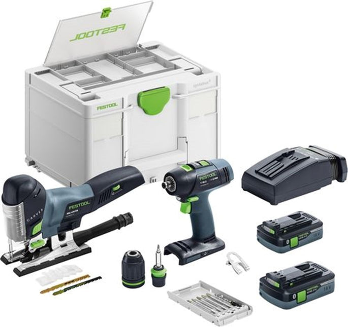 Festool T 18+3/PSC 420 HPC I-Set Montageset Accuboormachine/Decoupeerzaag - 577630