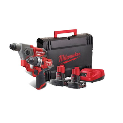 Milwaukee M12 FPP2B-402X Li-Ion Fuel™ accu-combi gereedschapsset / Powerpack