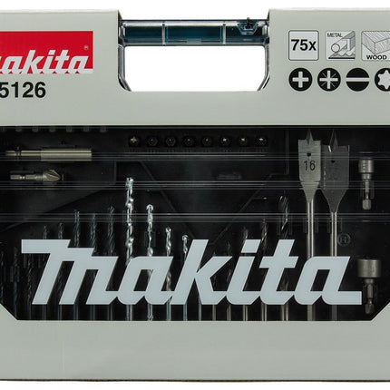 Makita Boor-/schrbitset 75-delig - E-15126