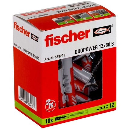 Fischer Duopower 12x60 S met zeskantschroef - 538248