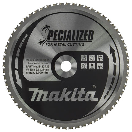 Makita Zaagb Met. 305X25,4X2,1 60T 0G - B-33439