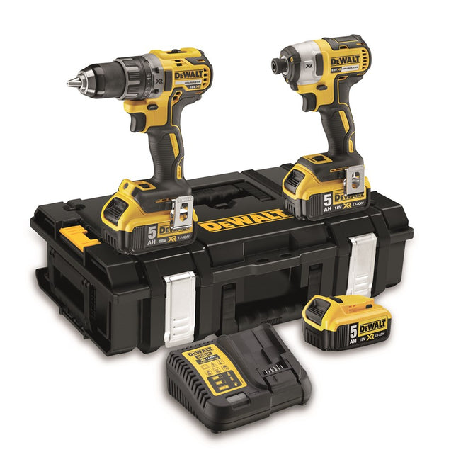 DeWalt DCK266P3-QW 18V XR brushless voordeelset: schroef/klopboormachine + slagschroevendraaier 3x5,0AH