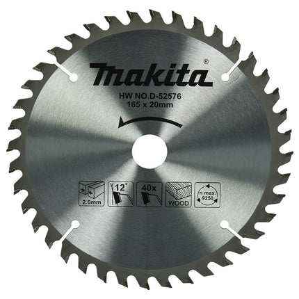 Makita HM zaagbl 165x20x2 T40 - D-52576