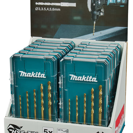 Makita SDS-Plus Metaalboorset HSS-TiN 5-Delig - E-15132-12