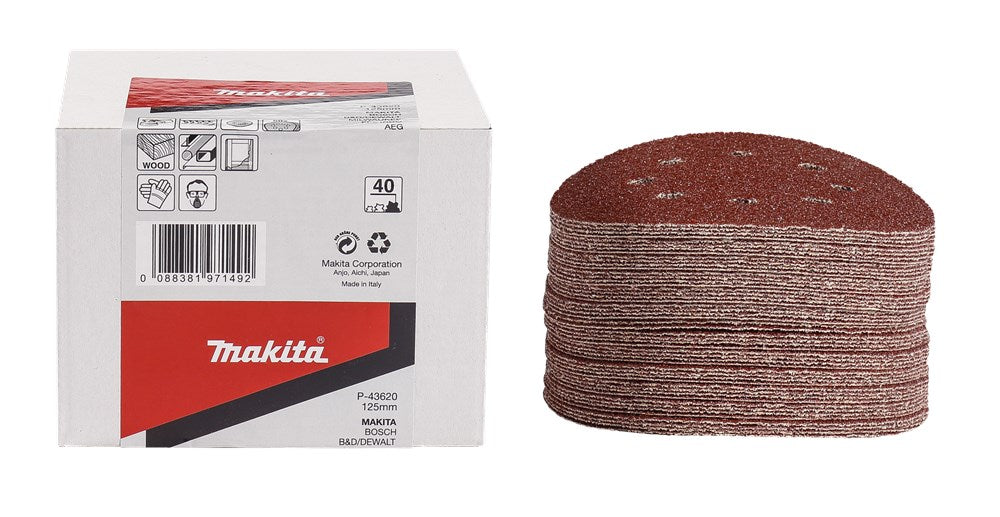 Makita Schuurschijf 125mm K180 Red Velcro - P-43670