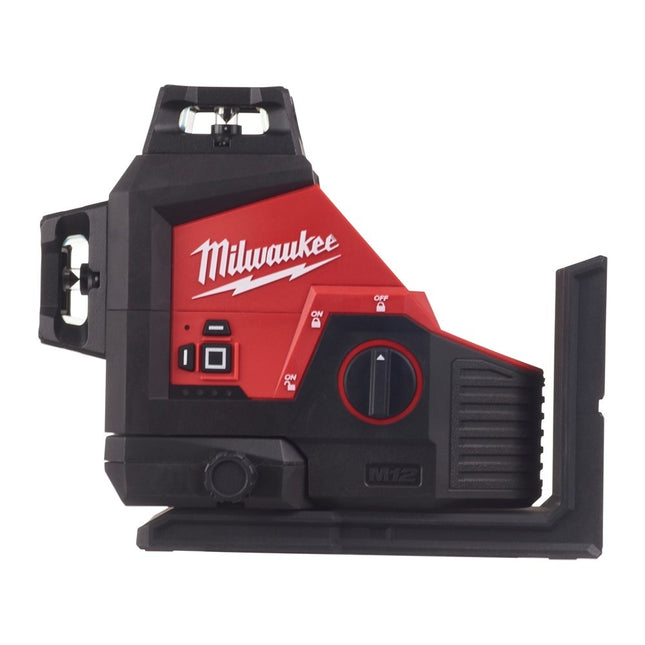 Milwaukee M12™ driedimensionale laser met 3 groene 360° laser cirkels - M12 3PL-0C