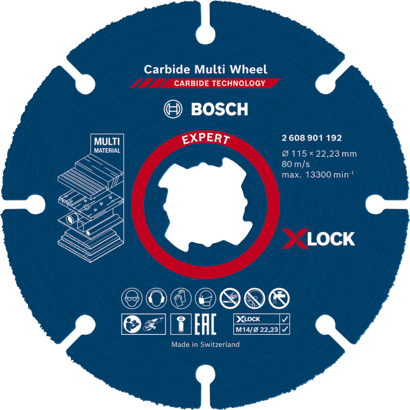 Bosch Expert Carbide Multi Wheel X-LOCK Doorslijpschijf 115 mm - 2608901192