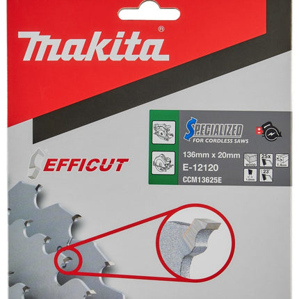 Makita Efficut Zaagb 136x20x1,4 25T - E-12120