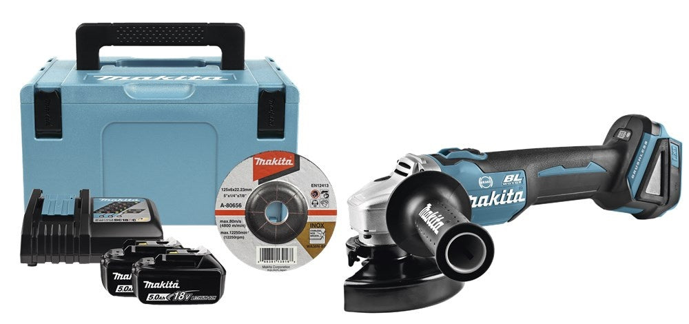 Makita DGA506RTJ 18V Haakse slijper