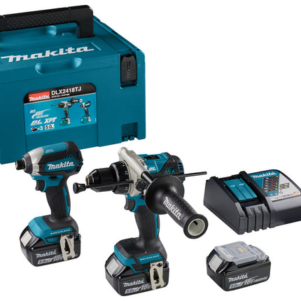 Makita DLX2418TJ 18 V Combiset voor zwaardere (klop)boor- en (slag)schroefklussen