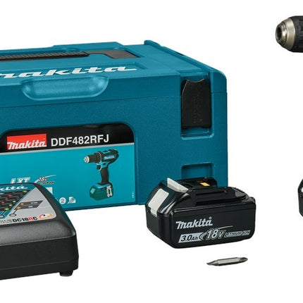 Makita DDF482RFJ 18V Boor-/schroefmachine