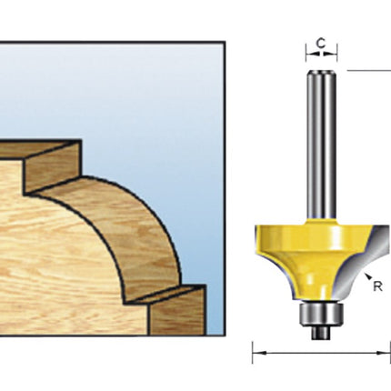 Makita Kwartrondfrees Met Kogellager R9,53 S8 - D-11352