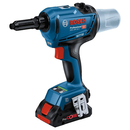 Bosch GRG 18V-16 C Popnageltang + 2x PC 4,0 Ah L-Boxx - 06019K5001