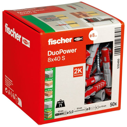 Fischer Duopower 8x40 S met schroef - 535460