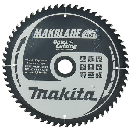 Makita Zaagblad Hout 260x30 60T 5G - B-32524