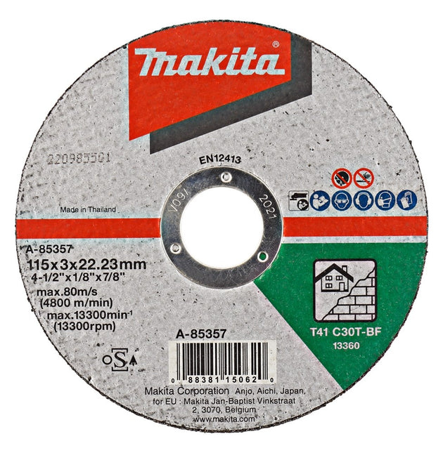 Makita Doorslijpsch. 115X3,0Mm Steen - A-85357