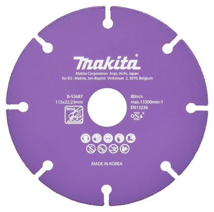 Makita Doorslijps. diam 115x1,3mm met - B-53687