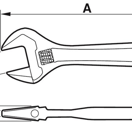 BAHCO Verstelbare Moersleutel Ergo 8 - 9071