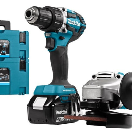 Makita DLX2190TJ1 18V Combiset boren, schroeven en slijpen