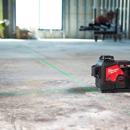 Milwaukee M12 3PL-401C 3D Laser met 3 Groene 360° Laser Cirkels - 1x4Ah 12V