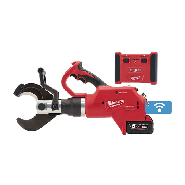 Milwaukee M18 HCC75R-502C Hydraulische Ondergrondse Kabelkniptang - 2x5Ah 18V