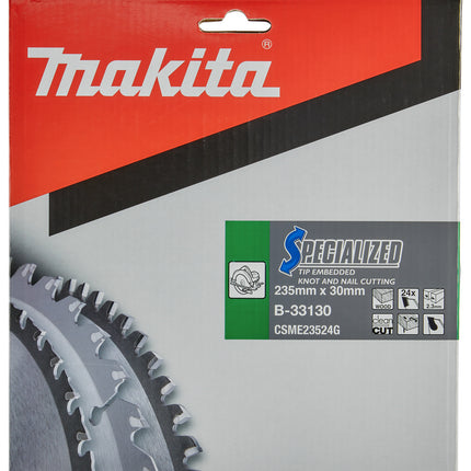 Makita Zaagblad Hout 235x30x2.3mm T24 - B-33130