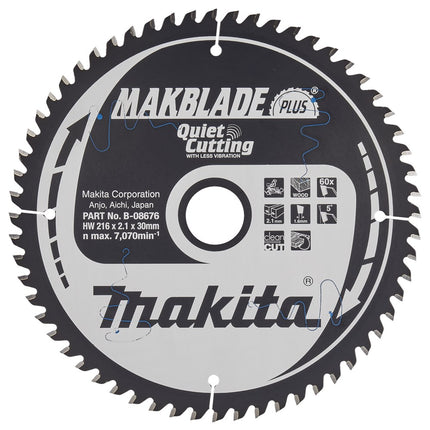 Makita Afkortzaagblad Hout 216x30x60T 5G - B-08676