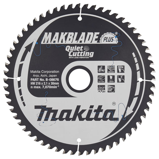 Makita Afkortzaagblad Hout 216x30x60T 5G - B-08676