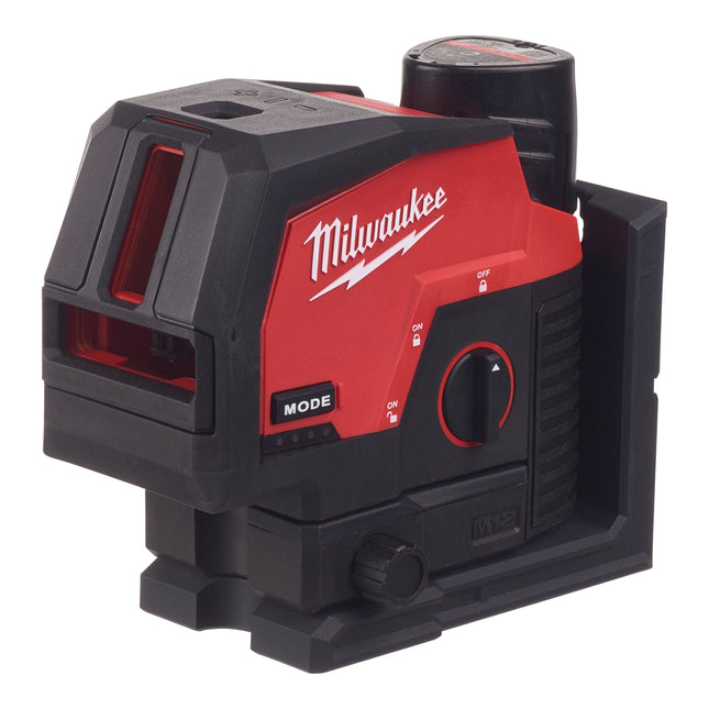 Milwaukee M12 CLLP-301C Groene Kruislijnlaser/Loodlaser - 1x3Ah 12V