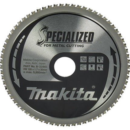 Makita Zaagblad Metaal 185X30X1,7 70T 10G - B-33445