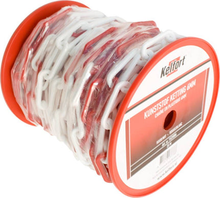 Kelfort PVC Ketting rood/wit 6MM per M