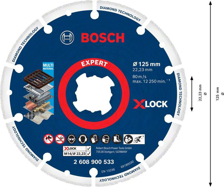 Bosch X-Lock Diamantschijf Metaal 125X22.23mm - 2608900533