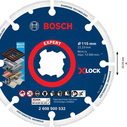 Bosch X-Lock Diamantschijf Metaal 115X22.23mm - 2608900532