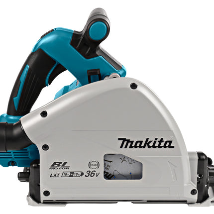 Makita DSP600ZJ2 2x18 V Invalcirkelzaag 165 mm met geleiderail!