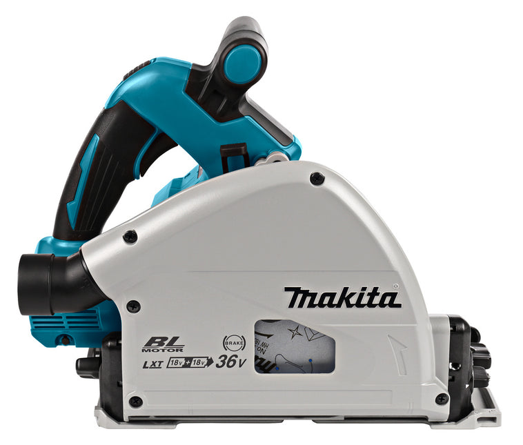 Makita DSP600ZJ2 2x18 V Invalcirkelzaag 165 mm met geleiderail!