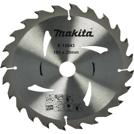 Makita Cirkelzaagbl 165x20x1,6 24T - E-15643