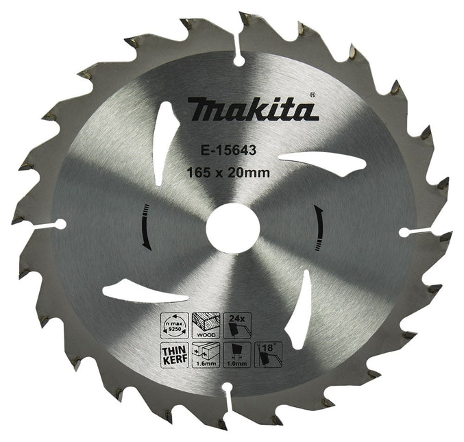 Makita Cirkelzaagbl 165x20x1,6 24T - E-15643