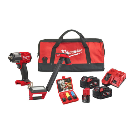 Milwaukee M18 FPP2BH-523B Powerpack met M18 FMTIW2F12 en M12 UCL - In tas - 4933492523