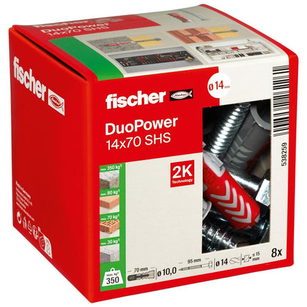 Fischer Duopower 14x70 S met zeskantschroef - 538259