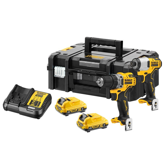 DeWalt DCK2110L2T-QW Combiset Schroef-/Boormachine DCD701 + Slagschroevendraaier DCF801