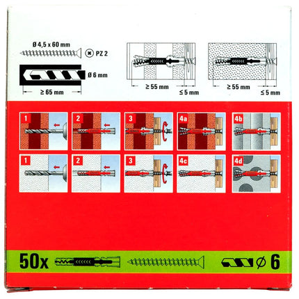 Fischer Duopower 6x50 S met schroef - 538245