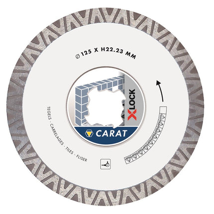 Carat Diamantzaag X-Lock Tegels 125X22,23mm - CTXLOCK125