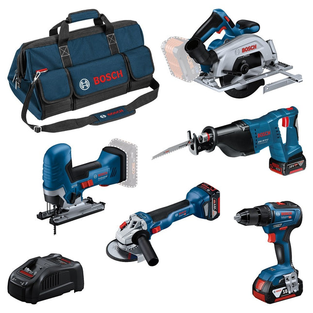 Bosch 5 Toolkit18V(GSR+GWS+GKS+GSA+GST)Toolbag - 0615A5004E