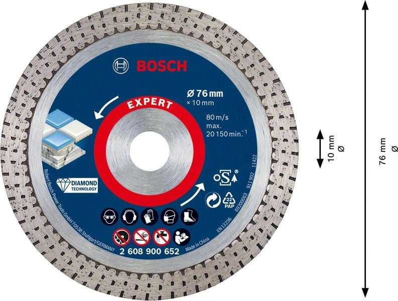 Bosch Expert HardCeramic 76 mm Diamantschijf - 2608900652