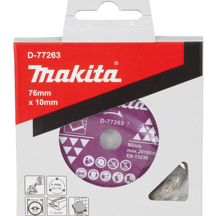 Makita Diamantschijf 76x10x1,4mm - D-77263