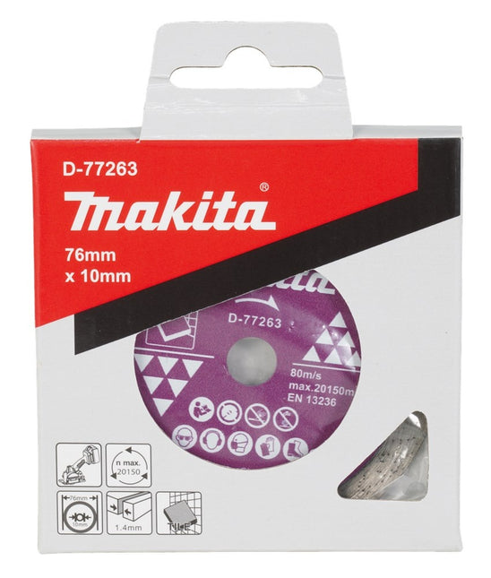 Makita Diamantschijf 76x10x1,4mm - D-77263