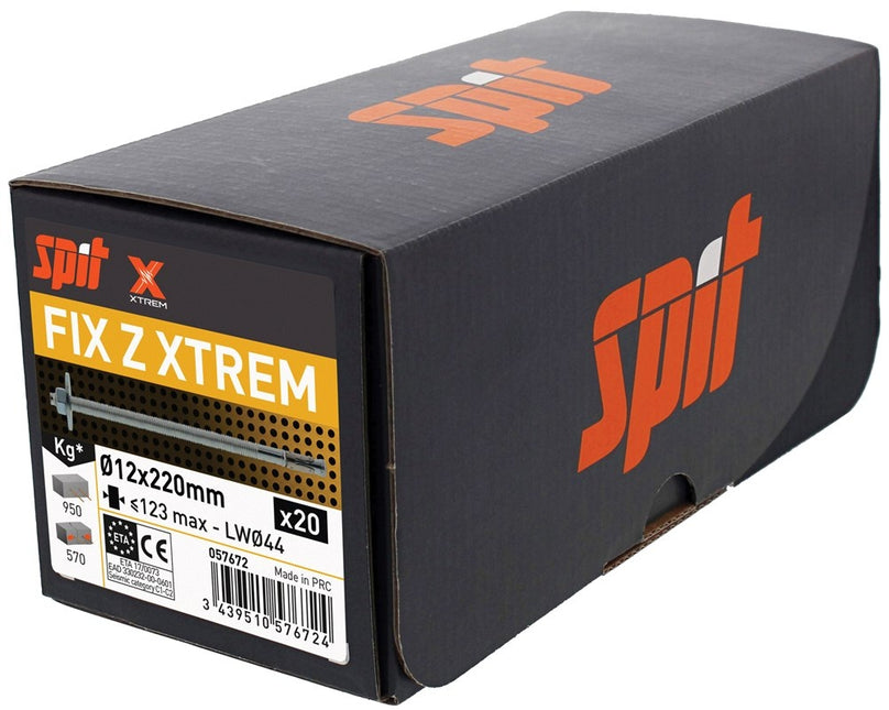 Spit Fix Z Xtrem Segmentanker M12x220 Grote Ring Verzinkt