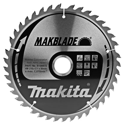 Makita Zaagblad Hout 216X30X2,1 40T 10G - B-08872